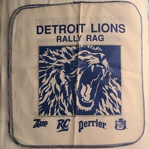 Detroit Lions Rally Rag NFL Football Vintage 7up RC Cola Perrier Canada Dry RARE